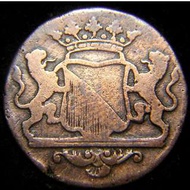 荷蘭古銅幣-1791年荷蘭烏特列支(Utrecht)城城徽老銅幣