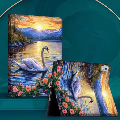 Anime Swan Illustration Tablet Case For Xiaoxin Legion Tab Y900 Y700 K10 M10 P11 Pad Pro GT Plus 3rd