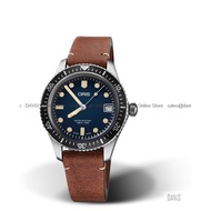 ORIS 0173377474055-0751745 Men's Watch Divers Sixty-Five 36mm Automatic Leather Strap Blue Brown *Original