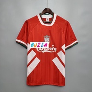 (Bozia) 93-95 Liverpool Home Red Retro Soccer Jersey Football