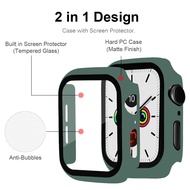 Glass+case For Apple Watch series 5 4 44mm 40mm Tempered bumper Screen Protector+cover apple watch Accessories iWatch 3 42mm 38