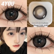 6 Models Graded 0 (COD&Free gift) 4YOU 2Pcs Big Eyes Black Brown Gray Colored Contact Lens Natural L