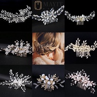 MAYIT Bridesmaid Hairpins Handmade Hair Accessories Crystal Peals Hair Ornaments