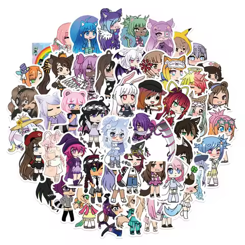10/30/50pcs Gacha Life Games Cartoon Sticker Kawaii Cute Stickers Phone Laptop Diy Scrapbook Aesthet