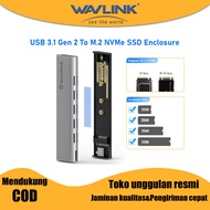 WAVLINK Case SSD Enclosure Casing M.2 NVME Hardisk External Portable USB 3.1 10Gbps Adapter