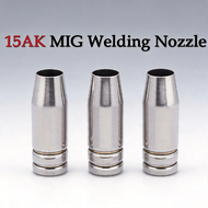 One Set 10Pcs 15AK Welding Nozzle, Pure Copper MIG Torch Shield Cup For CO2 Gas Shielded Welding, Co