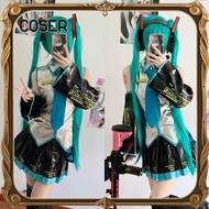 【COSER 77】Hatsune Miku คอสเพลย์ Hatsune Miku Official Service เครื่องแต่งกายคอสเพลย์แม่บ้าน เยื่อหุ้มสมอง hatsune miku cosplay