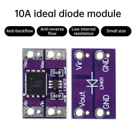 10A Ideal Diode Module LM74700 Ideal Diode Rectifier Anti-Backflooding Anti-Reverse Diode Battery Pr