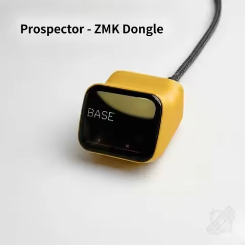 Prospector ZMK Dongle Desktop Keyboard Receiver Adapter with Waveshare 1.69 Inch Full Color LCD Scre