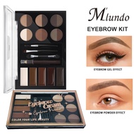 Mlundo Eyebrow Dye Eyebrow Cream Eyebrow Pencil Eyebrow Powder Box Set with Brush and Eyebrow Card N