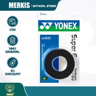 Yonex AC102C Super Grap (3 Grips) Badminton Grip Original Over Grip 11 Colours Super Grap Syntheti