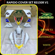 RAPIDO BODY COVER SET RS150R RS150 V2 ROTHMANS (31) - WHITE (STICKER TANAM) COVERSET