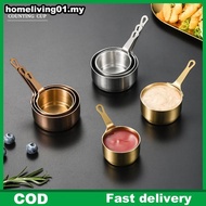 ho Measuring Cup Stainless Steel Sauce Cup Non-rust 50/80/100ML Seasoning Bowl With Handle Mini Sauc