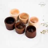 Round Pillar Wooden Pot | Planter With Cylindrical Wood.