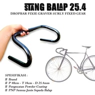 PROMO Dropbar Fixie Standar Roadbike 25.4 Stang Sepeda Balap Touring Fixie Handlebar Bullhorn Gravel