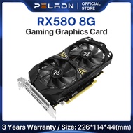 ▦◘PELADN RX 580 8GB Video Card 2048SP GDDR5 2DP+HD Output Interface RX580 8G 8Pin Graphics Cards Str