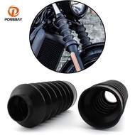 39mm Motorcycle Rubber 2PCS Front Fork Cover Gaiters Gators Boots Protector Dust Guard Black For Har