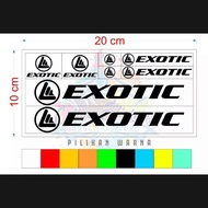 stiker sepeda lipat exotic logo exotic bagus keren