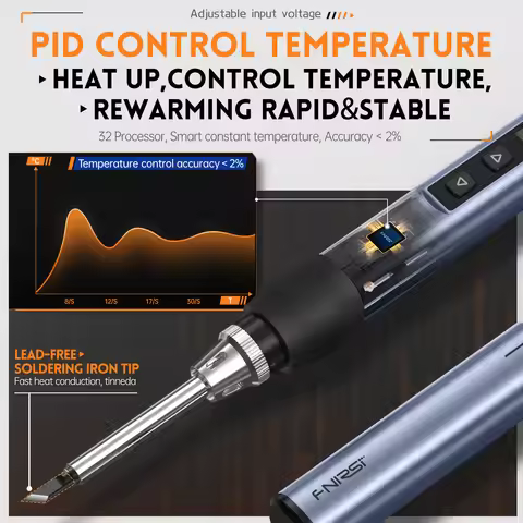 FNIRSI HS-01 Smart Electric Soldering Iron PD 65W Adjustable Temperature 80-420℃ Fast Heating Portab