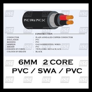 [LOOSE CUT] 6mm x 2C/3C/4C Armoured Cable / Underground Cable 100% Pure Copper