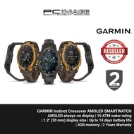 GARMIN INSTINCT CROSSOVER AMOLED | RUGGED HYBRID GPS SMARTWATCH W/ANALOG| 1.2"| MULTI-BAND GPS |HRV/