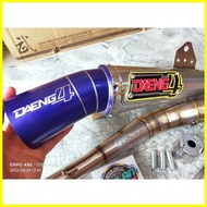 ♞DAENG SAI4 OPEN PIPE WITH SILENCER FOR XRM 125,WAVE 125 ,RS 125