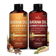 Okaga Shower Set - Batana Oil Shampoo & Conditioner - 8 in 1 Organic Haircare for Hair Growth Suppor