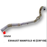 CRF150 exhaust manifold 45