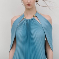 CHER"Z - RW2536เดรสยาวพลีทเปิดไหล่