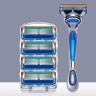 【jinkeq】 5-Layer Razor Blade Men Razor Blades Safety Manual Shaving Blade Reusable Replacement Razor