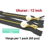 (60 PCS) ZIPPER PEARL ZIPPER/ SIZE 12 INCH (30 CM) for Bags Clothes/