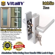 Vitally Silver Privacy Aluminum Toilet Swing Door Handle With Lock 3 Keys For Toilet Bathroom  Kitch