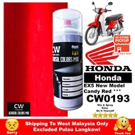 [ Honda EX5 Candy Red CW0193 (Crystal) ] Touch Up Paint CW Aikka DIY Aerosol Cat Spray Bottle 370ml Maroon Merah Motor