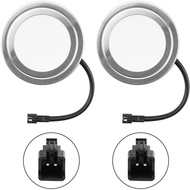 12V DC 1.5W Range Hood Lights with SM Socket Male Head Round 68mm 6500K Plastic, Hole Closet Stove L