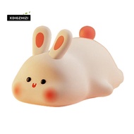 Night Light,Cute Silicone Lamp, Dimmable Light Up Bunny, Night Lamp,Rechargeable Bunny Nightlight, B