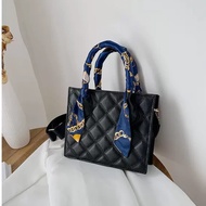 JMALL  Beg Tangan Beg Fesyen Atmosphere Silk Scarf Tote Beg Pemegang Atas Beg Wanita Beg Wanita Sele
