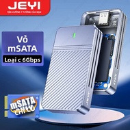 Vỏ Ổ Cứng SSD mSATA JEYI Sang USB 3.1 Gen2 10Gbps Vỏ Nhôm Với Cổng Type-C Cho Ổ Cứng Thể Rắn mSATA 4