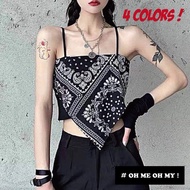 G15/Black Amoeba Short Vest/Cashew Flower Print Bellyband/Knitting/Hot Girl Vest/Cute/Cashew Vest/Am