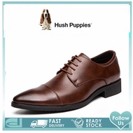 Hush Puppies leather shoes men big size 45 46 47 48