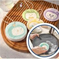 Cartoon Wood Pulp Sponge Cleaning Sponges Scouring Pads Compressed Dishwashing Pot Cleaning Sponge Cloth Wipe Thermomix