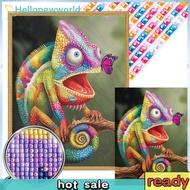 5D DIY Full Square Drill Partial AB Drill Diamond Painting Chameleon50x65cm