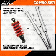 YAMAHA LC135 ES V1 HAND CLUTCH FRONT FORK SET + STANDARD REAR SHOCK ABSORBER COMBO SET