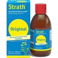 Strath Fermented Herbal Yeast Postbiotic - (8.4 Fl oz) Daily Nutritional Food Supplement Liquid | Su