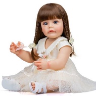 Sn* Mainan Boneka Cantik Baby Reborn Full Body Bahan Silikon Vinyl