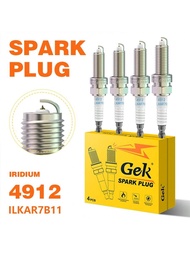 4 ชิ้น หัวเทียนอิริเดียม เหมาะสำหรับ NGK4912, ILKAR7B11 เหมาะสำหรับรุ่นโตโยต้า 90919-01253 เหมาะสำหร