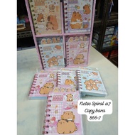 SpiralNotes Capybara 866-7 Cute Character Notebook School College Notebook