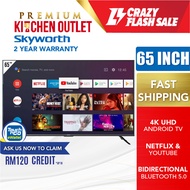 【OWN TRUCK DELIVERY】Skyworth 65 Inch 4K UHD Android TV 65SUC7500 | Klang Valley Only | Infinity Screen Smart TV | Youtube &amp; Bluetooth DVB-T/T2 DTTV IDTV MYTV MYFREEVIEW Supported