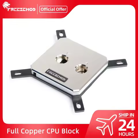 FREEZEMOD CPU Water Block for Intel LGA 115X 20XX Copper Proccessor Heatsink Metal RGB Rainbow Light