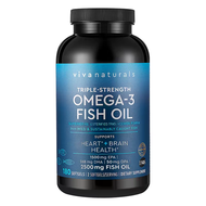 น้ำมันปลา VIVA NATURALS Fish Oil 2500mg แท้100% 180 เม็ด Triple-Strength Omega-3TRIPLE-STRENGTH FISH