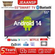 JEAANSP TV Smart TV 32/40/43/46/50/55 inch LED Television Android 14.0 YouTube Netflix Google Play D